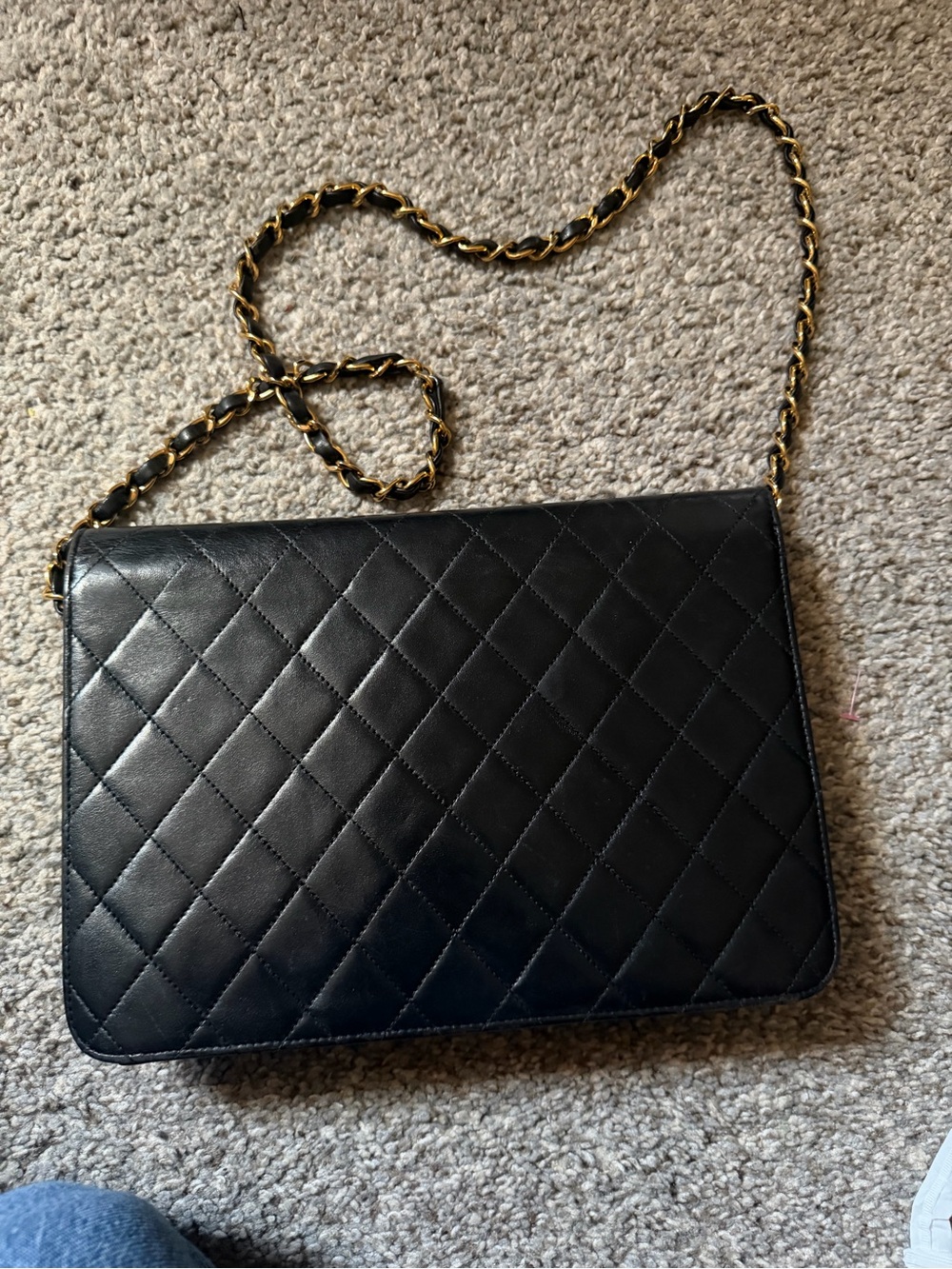 Vintage Chanel Classic Medium Single Flap Bag Black Lambskin Gold 97’-99’ - Picture 2 of 13